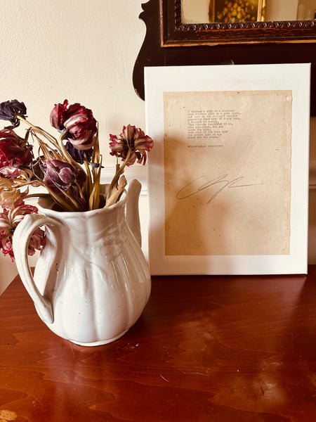 Custom Typewriter Poem on Canvas