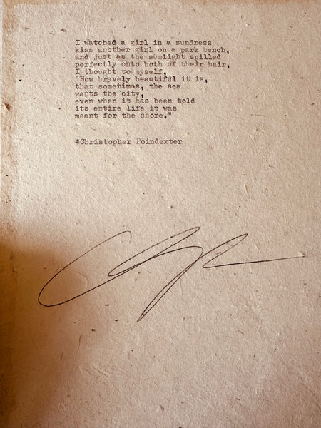 Custom Typewriter Poem on Canvas